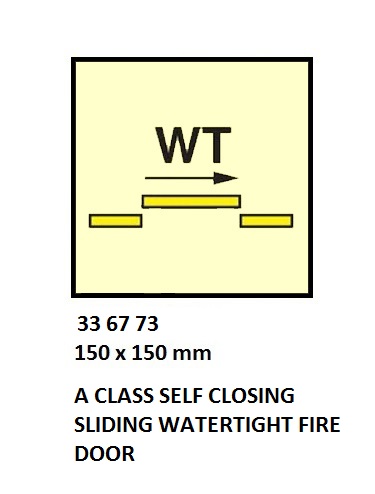 FIRE CONT SYMBOL, 150 x 150 MM, A CLASS SELF CLOSING SLIDING FIRE DOOR | Korea (2019-5)