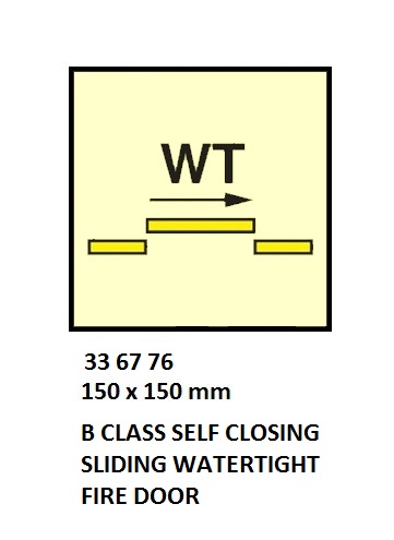 FIRE CONT SYMBOL, 150 x 150 MM, B CLASS SELF CLOSING SLIDING FIRE DOOR | Korea (2019-5)