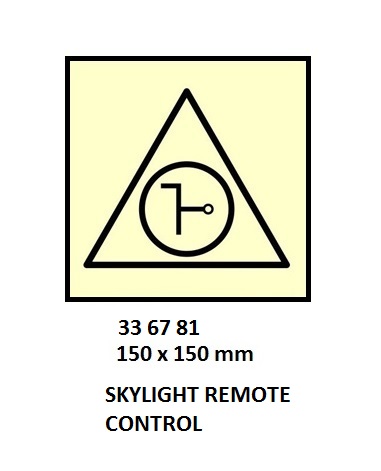 FIRE CONT SYMBOL, 150 x 150 MM, RMT. VENT SHUT-OFF OR CARGO SPACE | Korea (2019-5)