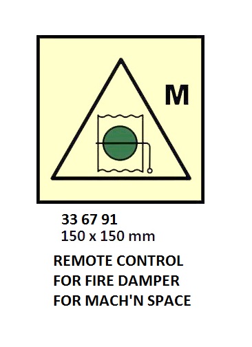 FIRE CONT SYMBOL, 150 x 150 MM, RMT. CONT'L FOR FIRE DAMPER FOR ACCOM. | Korea (2019-5)