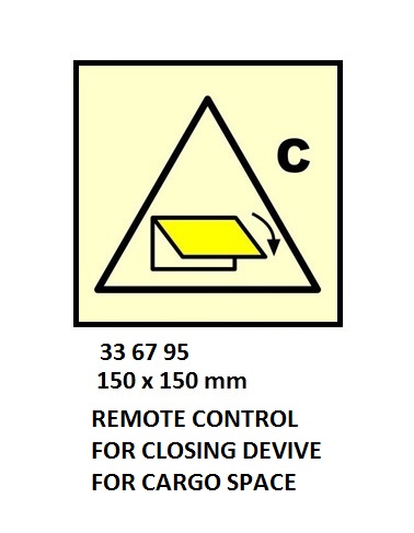 FIRE CONT SYMBOL, 150 x 150 MM, RMT. CONT'L FOR CLOSING DEVIVE FOR MACH'N SPACE | Korea (2019-5)