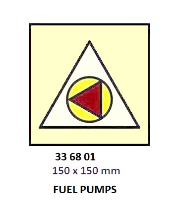 FIRE CONT SYMBOL, 150 x 150 MM, EMERGENCY FIRE PUMP | Korea (2019-5)