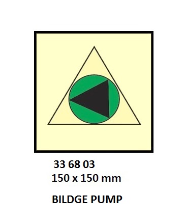 FIRE CONT SYMBOL, 150 x 150 MM, LUB OIL PUMPS | Korea (2019-5)
