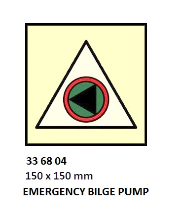 FIRE CONT SYMBOL, 150 x 150 MM, BILDGE PUMP | Korea (2019-5)