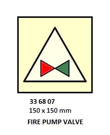 FIRE CONT SYMBOL, 150 x 150 MM, LUB OIL VALVE | Korea (2019-5)