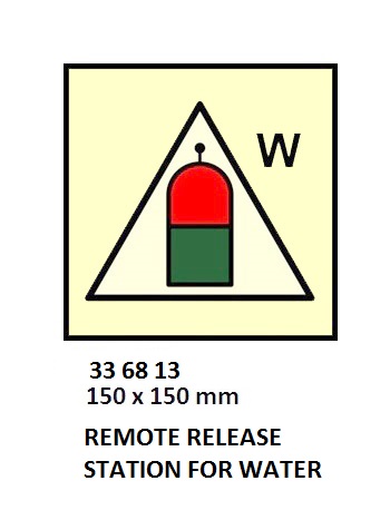 FIRE CONT SYMBOL, 150 x 150 MM, RMT. RELEASE STA. FOR POWDER | Korea (2019-5)