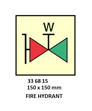 FIRE CONT SYMBOL, 150 x 150 MM, RMT. RELEASE STA. FOR WATER | Korea (2019-5)