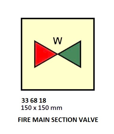 FIRE CONT SYMBOL, 150 x 150 MM, POWDER SECTION VALVE | Korea (2019-5)