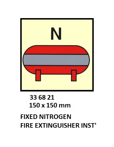 FIRE CONT SYMBOL, 150 x 150 MM, FIXED CO2 FIRE EXT' INST' | Korea (2019-5)