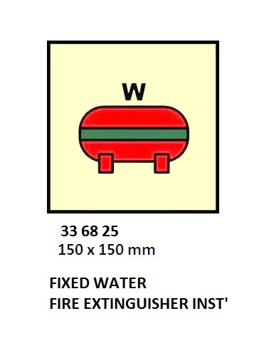 FIRE CONT SYMBOL, 150 x 150 MM, FIXED POWDER FIRE EXT' INST' | Korea (2019-5)