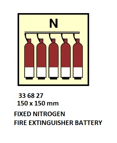 FIRE CONT SYMBOL, 150 x 150 MM, FIXED CO2 FIRE EXT' BATTERY | Korea (2019-5)