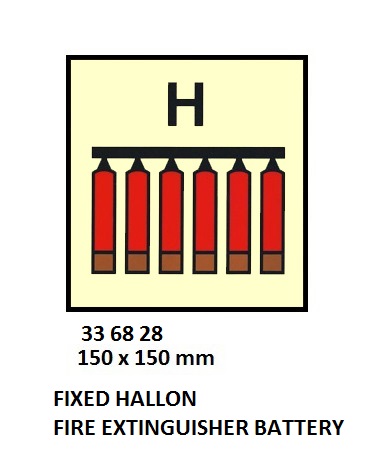 FIRE CONT SYMBOL, 150 x 150 MM, FIXED NITROGEN FIRE EXT' BATTERY | Korea (2019-5)