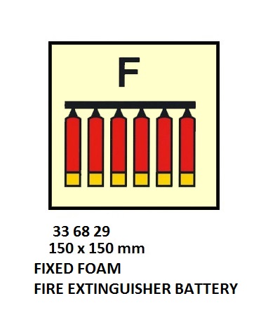 FIRE CONT SYMBOL, 150 x 150 MM, FIXED HALLON FIRE EXT' BATTERY | Korea (2019-5)