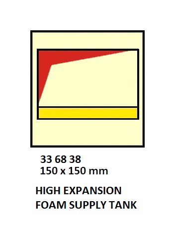 FIRE CONT SYMBOL, 150 x 150 MM, WATER BOTTLE IN PROT' AREA | Korea (2019-5)