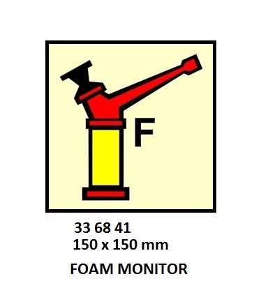 FIRE CONT SYMBOL, 150 x 150 MM, FOAM MONITOR | Korea (2019-5)