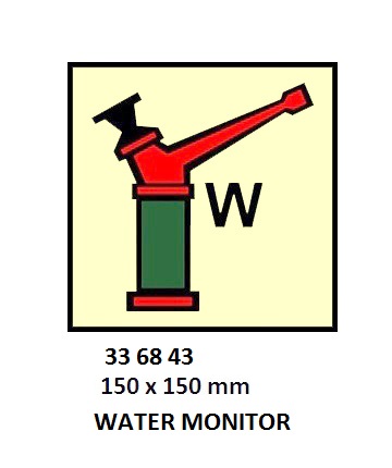 FIRE CONT SYMBOL, 150 x 150 MM, POWDER MONITOR | Korea (2019-5)