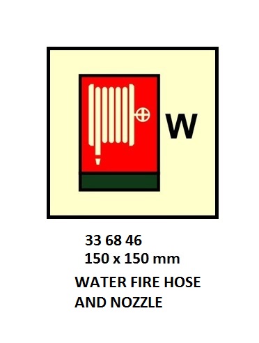 FIRE CONT SYMBOL, 150 x 150 MM, POWDER FIRE HOSE AND NOZ' | Korea (2019-5)