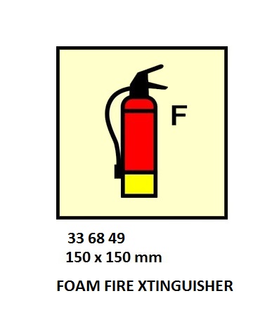 FIRE CONT SYMBOL, 150 x 150 MM, HALON OR EQUIV' FIRE EXT' | Korea (2019-5)