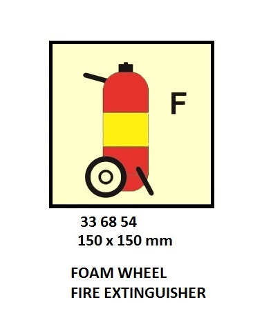 FIRE CONT SYMBOL, 150 x 150 MM, HALON OR EQUIV' WHEEL FIRE EXT' | Korea (2019-5)