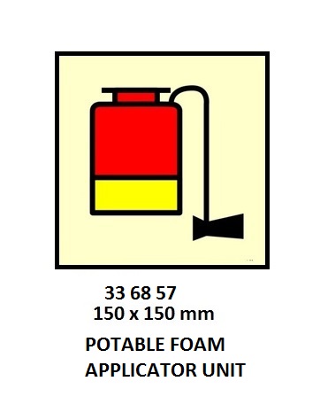 FIRE CONT SYMBOL, 150 x 150 MM, WATER WHEEL FIRE EXT' | Korea (2019-5)