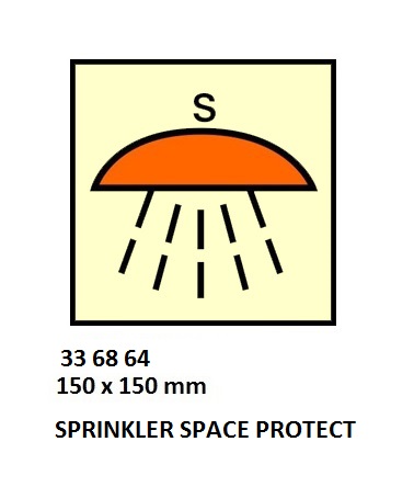 FIRE CONT SYMBOL, 150 x 150 MM, W | Korea (2019-5)