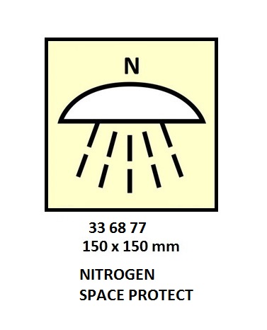 FIRE CONT SYMBOL, 150 x 150 MM, SPACE MONITORED BY GAS DETECTOR(S) | Korea (2019-5)