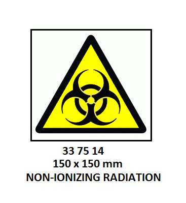 HAZARD SIGN, 150x150 MM, RADIATION | Korea (2019-5)