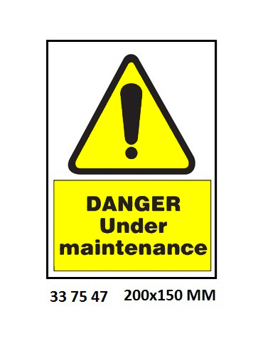 HAZARD SIGN, 200x150 MM, DANGER MOVING MACHINERY | Korea (2019-5)