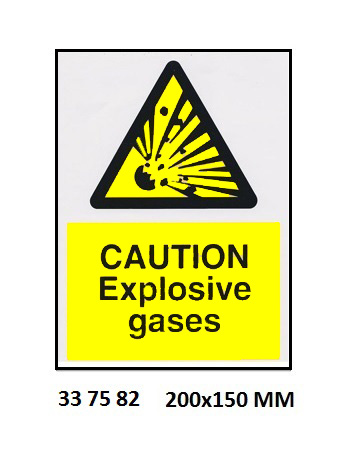 HAZARD SIGN, 200x150 MM, CAUTION EXPLOSION RISK | Korea (2019-5)