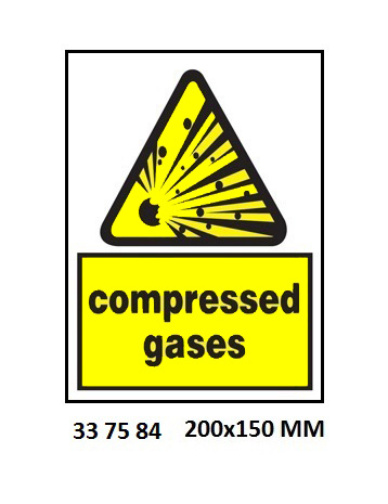 HAZARD SIGN, 200x150 MM, COMPRESSED GASES | Korea (2019-5)