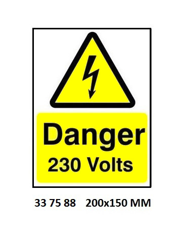 HAZARD SIGN, 200x150 MM, DANGER STATIC ELECTRICITY | Korea (2019-5)