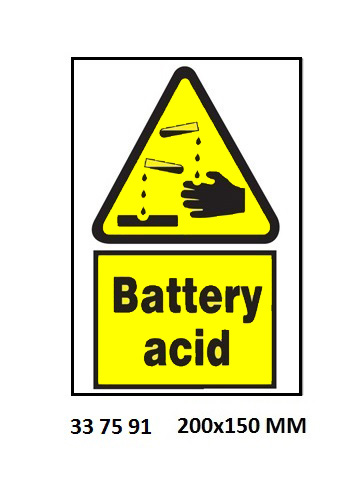 HAZARD SIGN, 200x150 MM, ACID | Korea (2019-5)