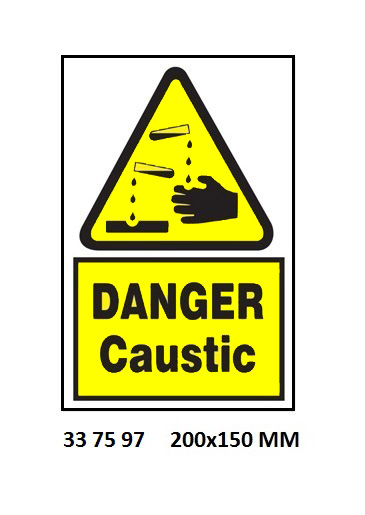 HAZARD SIGN, 200x150 MM, CORROSIVE SUBSTANCE | Korea (2019-5)
