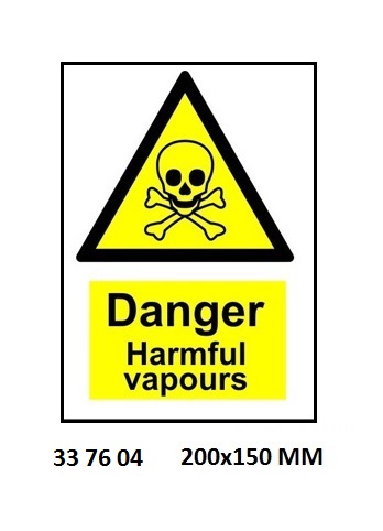 HAZARD SIGN, 200x150 MM, DANGER TOXIC VAPOURS | Korea (2019-5)