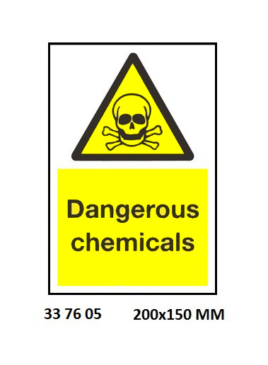 HAZARD SIGN, 200x150 MM, DANGER HARMFUL VAPOURS | Korea (2019-5)