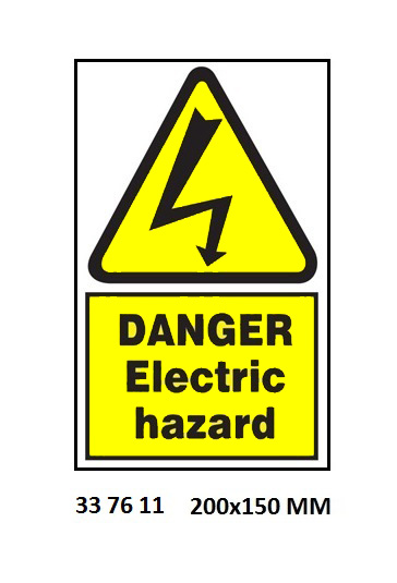 HAZARD SIGN, 200x150 MM, DANGER HIGH VOLTAGE | Korea (2019-5)