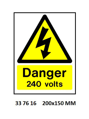 HAZARD SIGN, 200x150 MM, DANGER 440 VOLTS | Korea (2019-5)