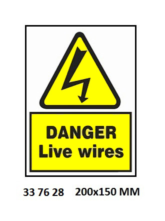 HAZARD SIGN, 200x150 MM, DANGER LIVE TERMINAL | Korea (2019-5)