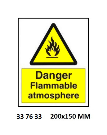 HAZARD SIGN, 200x150 MM, DANGER HIGHLY FLAMABLE GASES | Korea (2019-5)