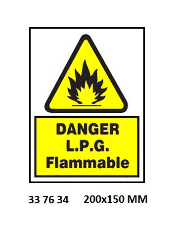 HAZARD SIGN, 200x150 MM, DANGER FLAMMABLE ATMOSPHERE | Korea (2019-5)