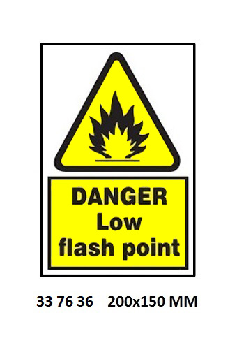 HAZARD SIGN, 200x150 MM, HIGHLY FLAMMABLE MATERIALS | Korea (2019-5)