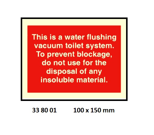 MISCELLANEOUS SIGN, 75x140 MM, WARNING TEST WATER TEMPERATURE BEFORE USING...