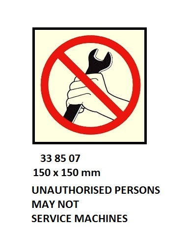 PROHIBITION SIGN, 150x150 MM, DO NOT OPERATE | Korea (2019-5)