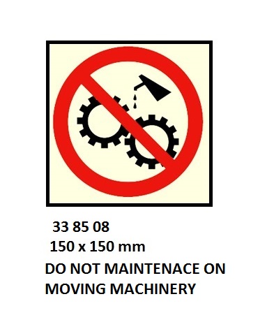 PROHIBITION SIGN, 150x150 MM, UNAUTHORISED PERSONS MAY NOT SERVICE MACHINES | Korea (2019-5)