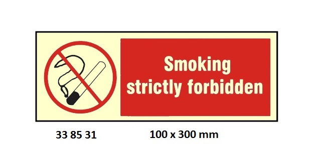 GALLEY SIGN, 100x300 MM, NO SMOKING | Korea (2019-5)