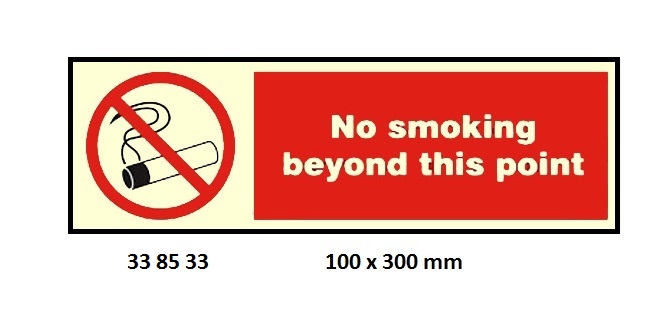 PROHIBITION SIGN, 100x300 MM, THIS IS A NO SMOKING AREA | Korea (2019-5)