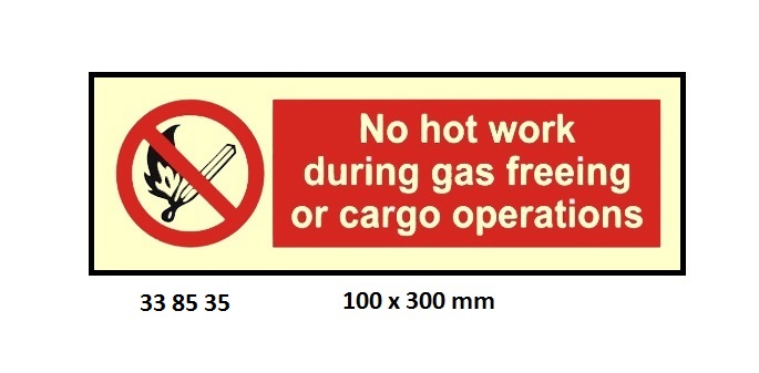 PROHIBITION SIGN, 100x300 MM, NO MATCHES | Korea (2019-5)