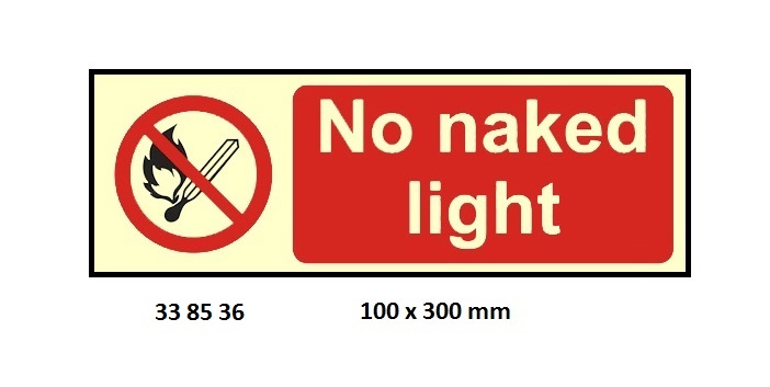 PROHIBITION SIGN, 100x300 MM, NO HOT WORK DURING GAS FREEING OR CARGO OPERATIONS | Korea (2019-5)