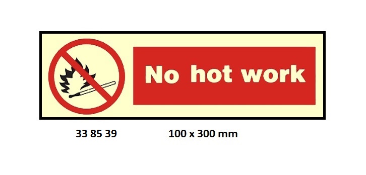PROHIBITION SIGN, 100x300 MM, NO NAKED LIGHTS BEYOND THIS POINT | Korea (2019-5)