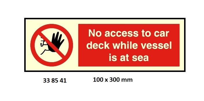 PROHIBITION SIGN, 100x300 MM, NO ENTRY | Korea (2019-5)